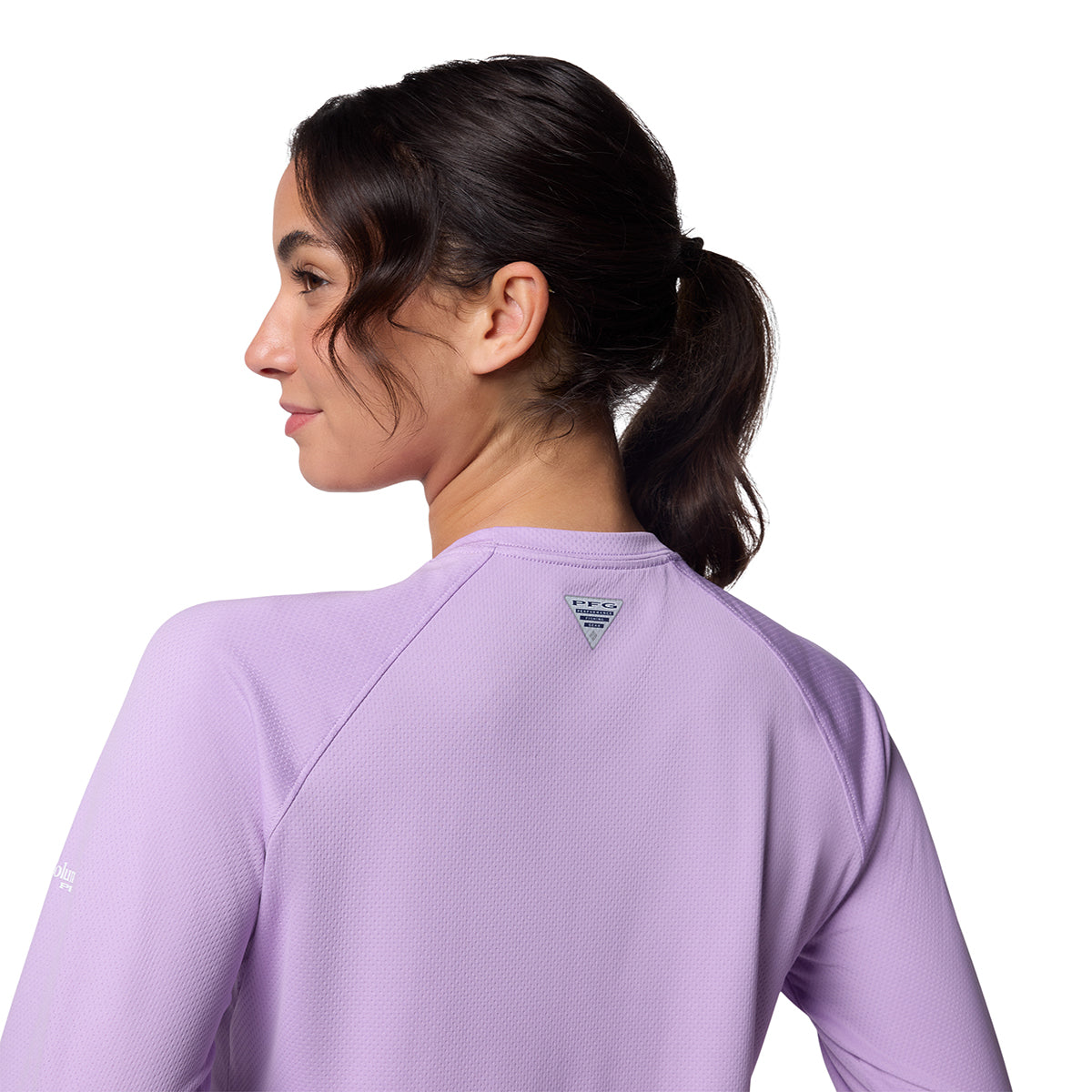 Remera Manga Larga Pfg Solar Stream Ls Omni-Shade Lila