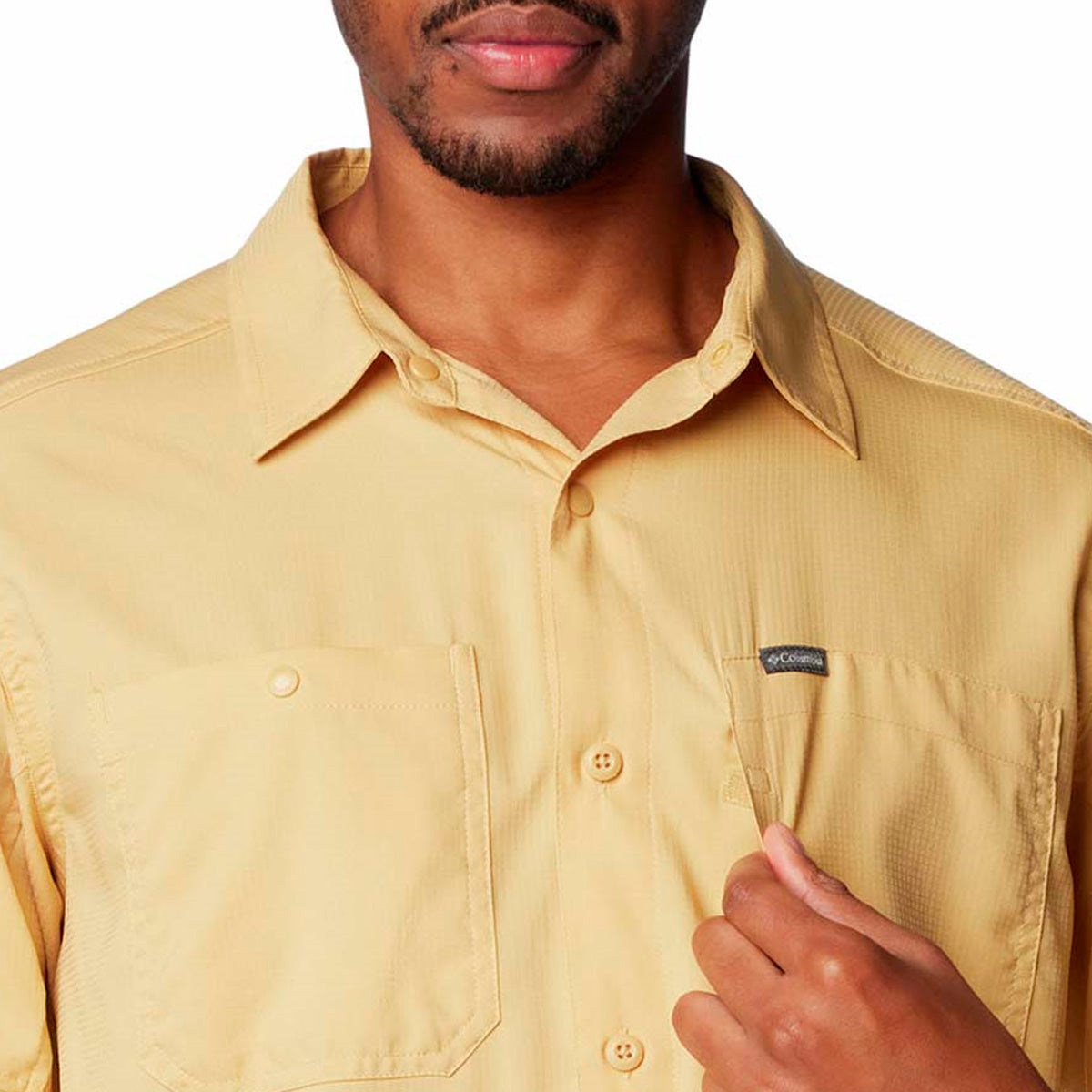 Camisa Manga Larga Silver Rdg Lg Sleeve Omni-Shade Amarillo