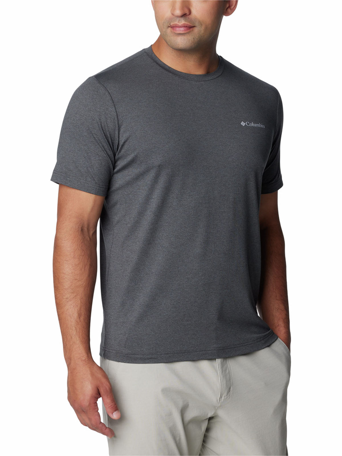 Remera Tech Trail Crew Neck Omni-Shade Gris