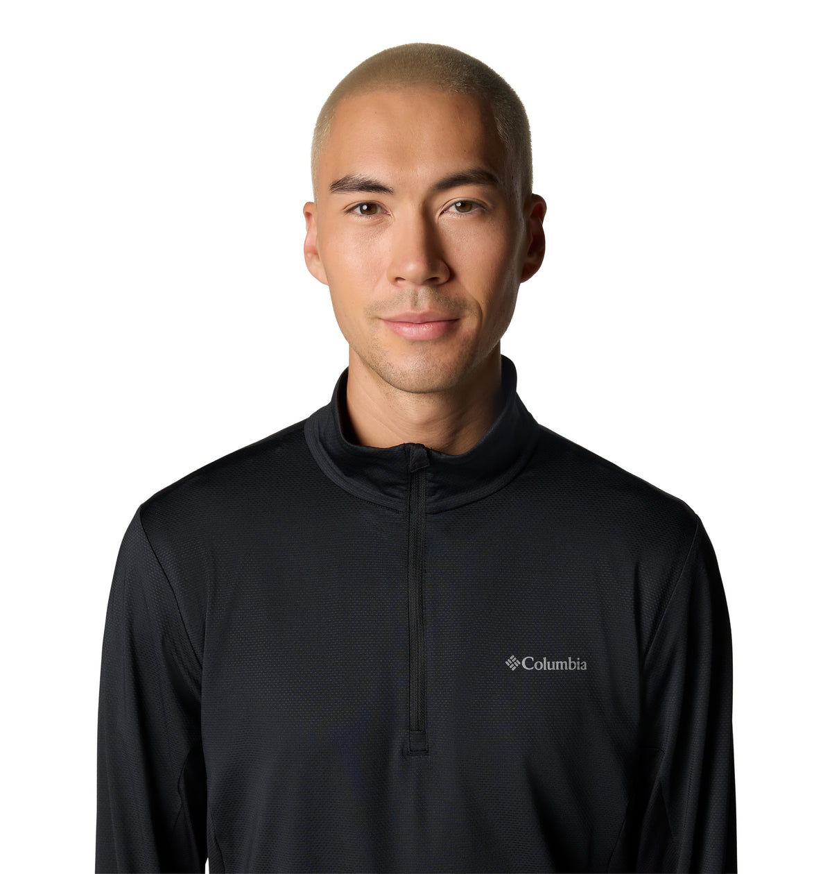 Remera Manga Larga Three Pitch Half Zip Omni-Wick Negro