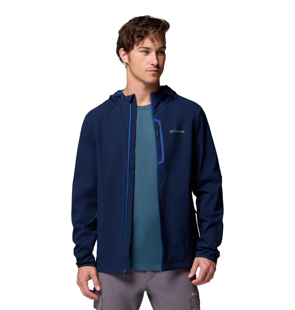 Camisa Tech Softshe Hoodie Omni-Shield Azul Marino