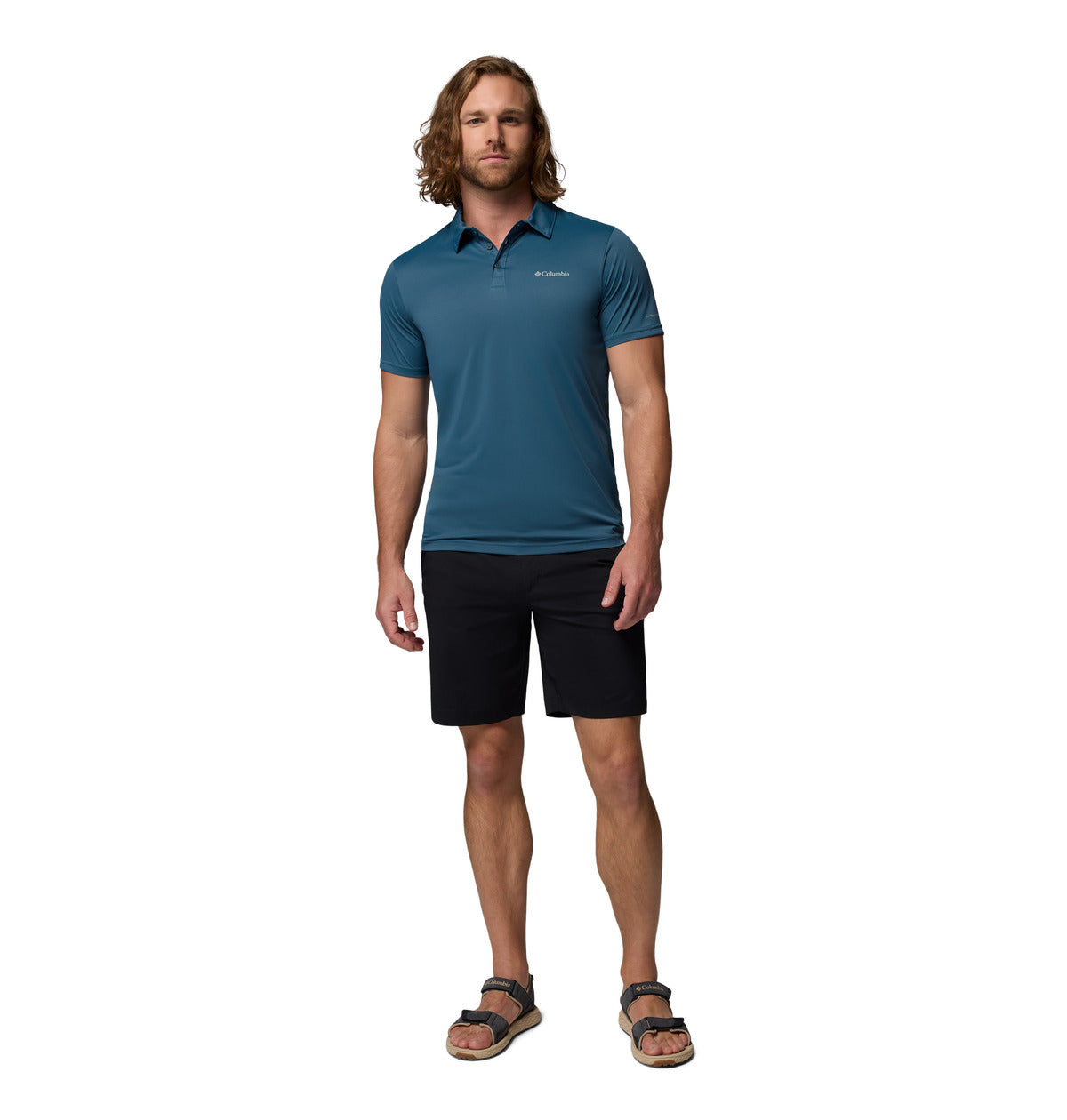 Polo Columbia Hike Polo Omni-Wick Azul