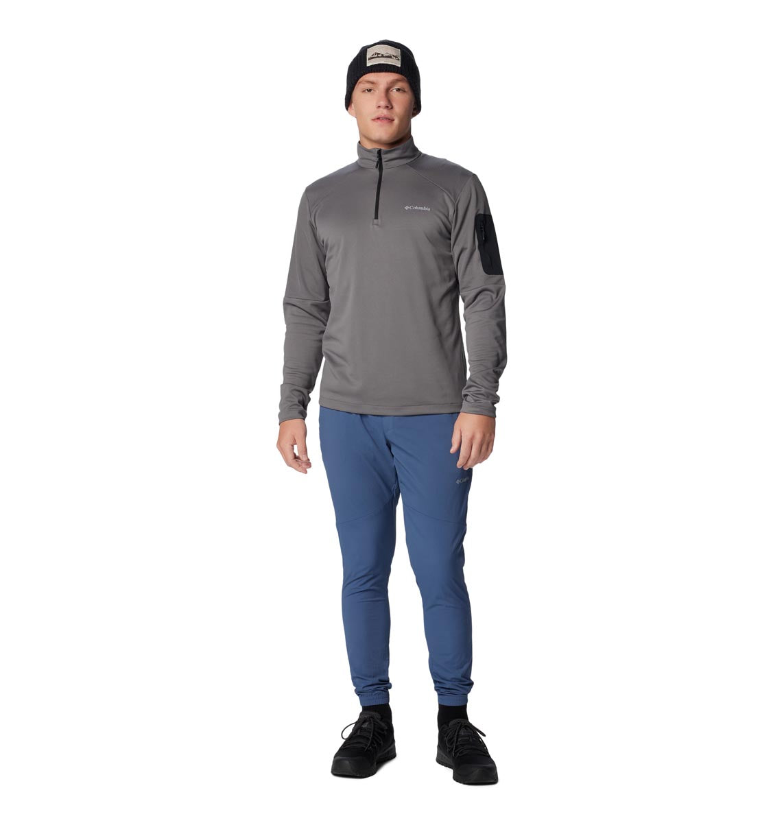 Polar Cmbia Tech Knit 1/4 Omni-Shade Gris