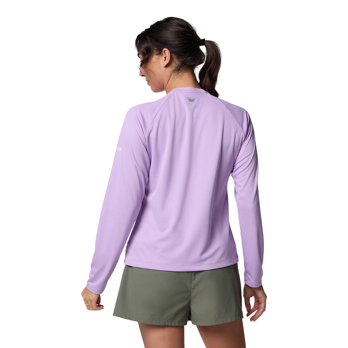 Remera Manga Larga Pfg Solar Stream Ls Omni-Shade Lila
