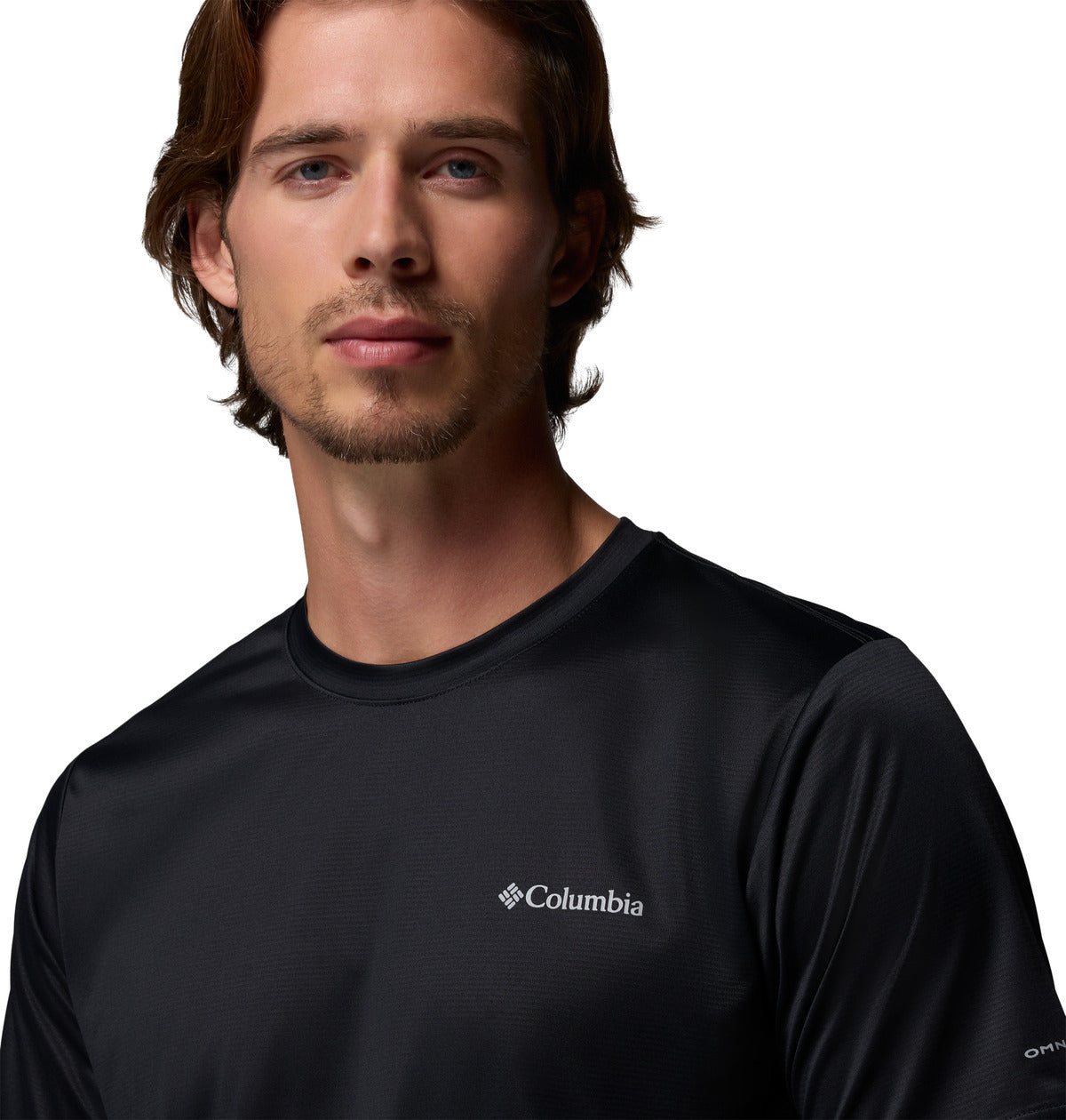 Remera Columbia Hike Crew Omni-Wick Negro