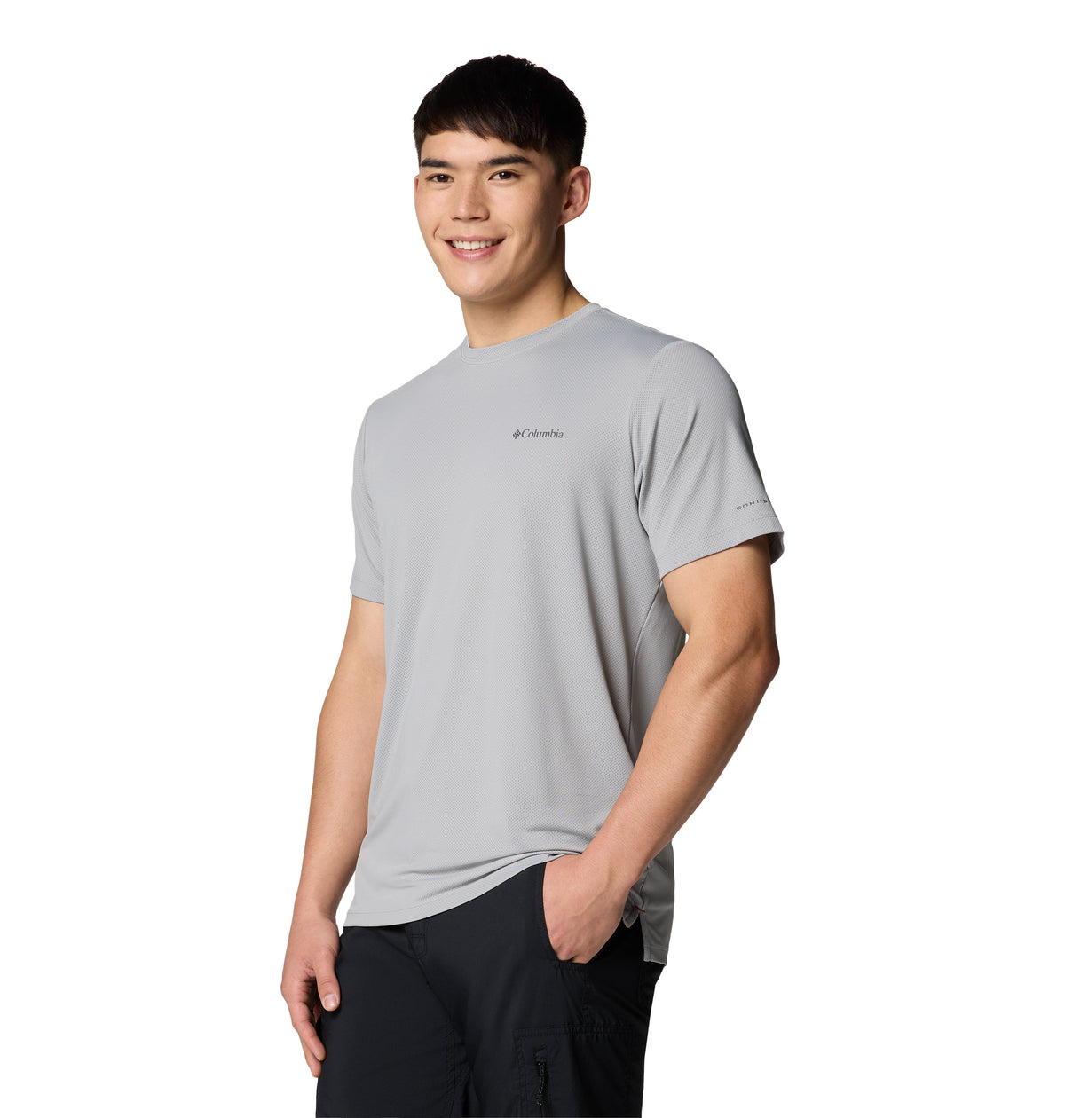 Remera Tech Trail Utility Omni-Shade Gris