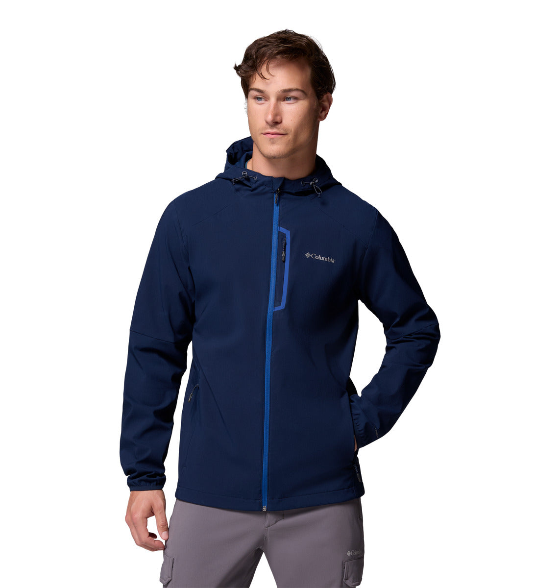 Camisa Tech Softshe Hoodie Omni-Shield Azul Marino