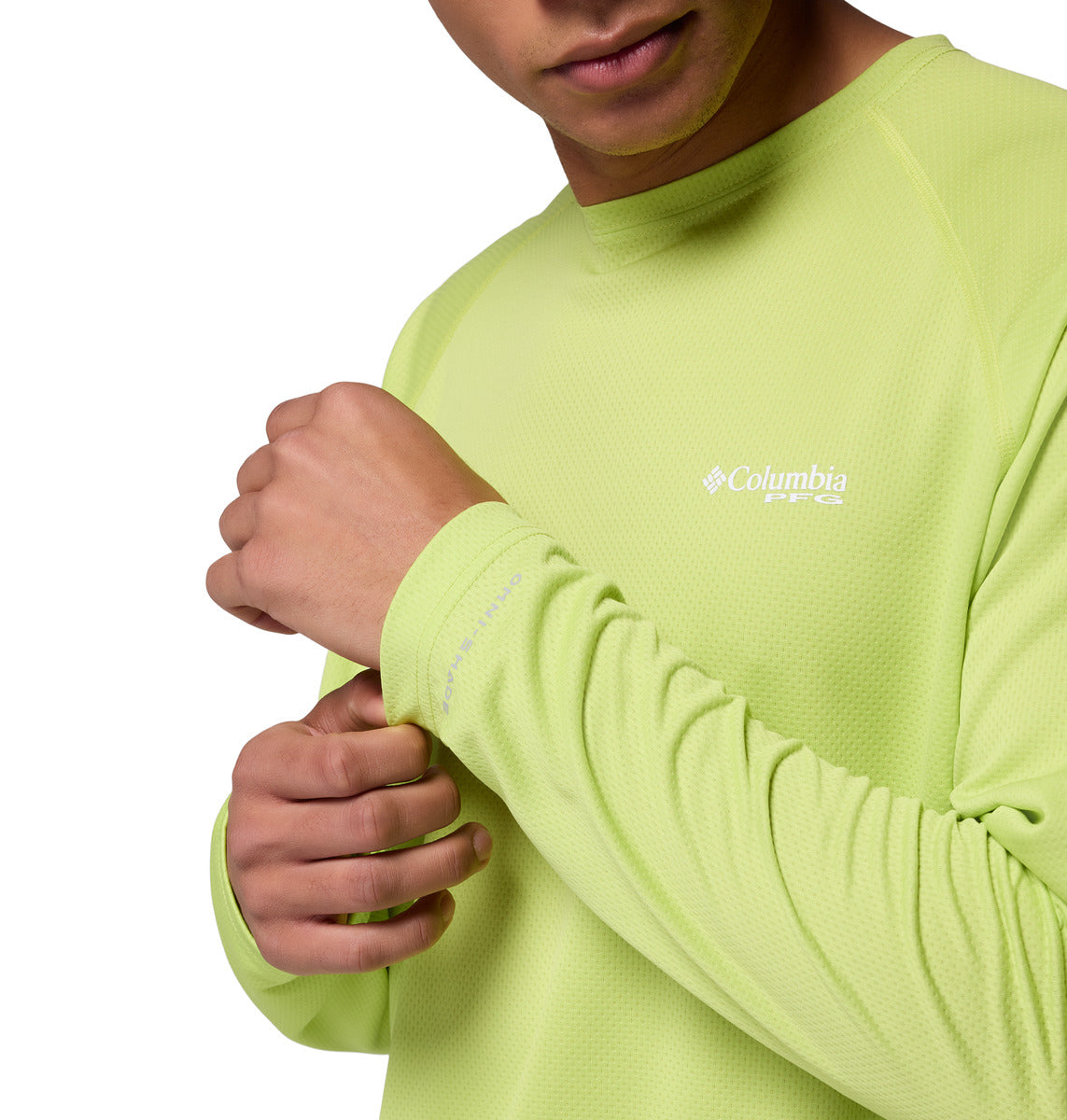 Remera Pfg Solar Stream Ls Omni-Wick Verde