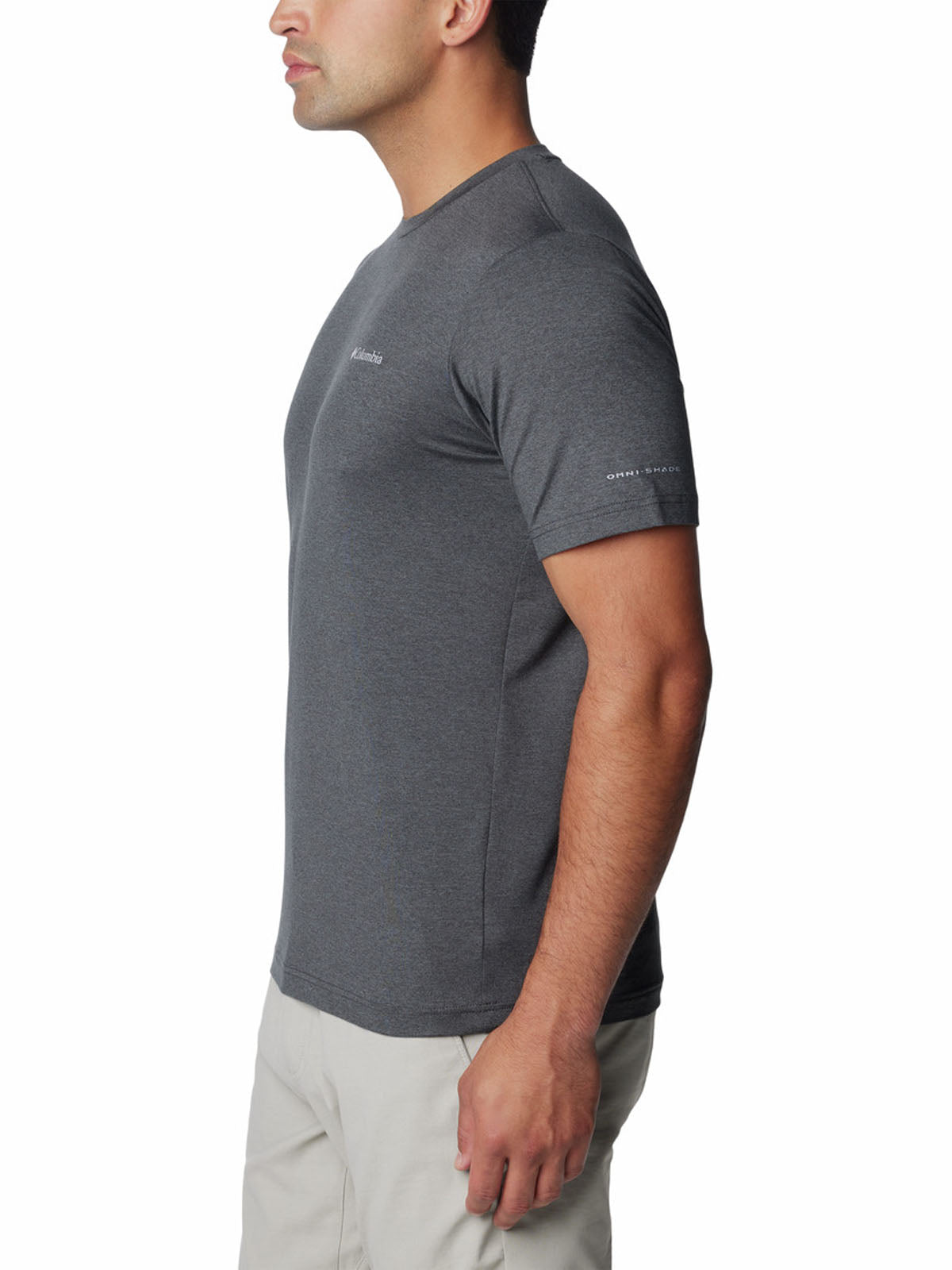 Remera Tech Trail Crew Neck Omni-Shade Gris