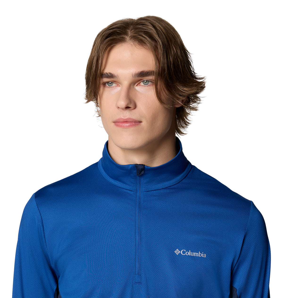 Remera Manga Larga Three Pitch Half Zip Omni-Wick Azul