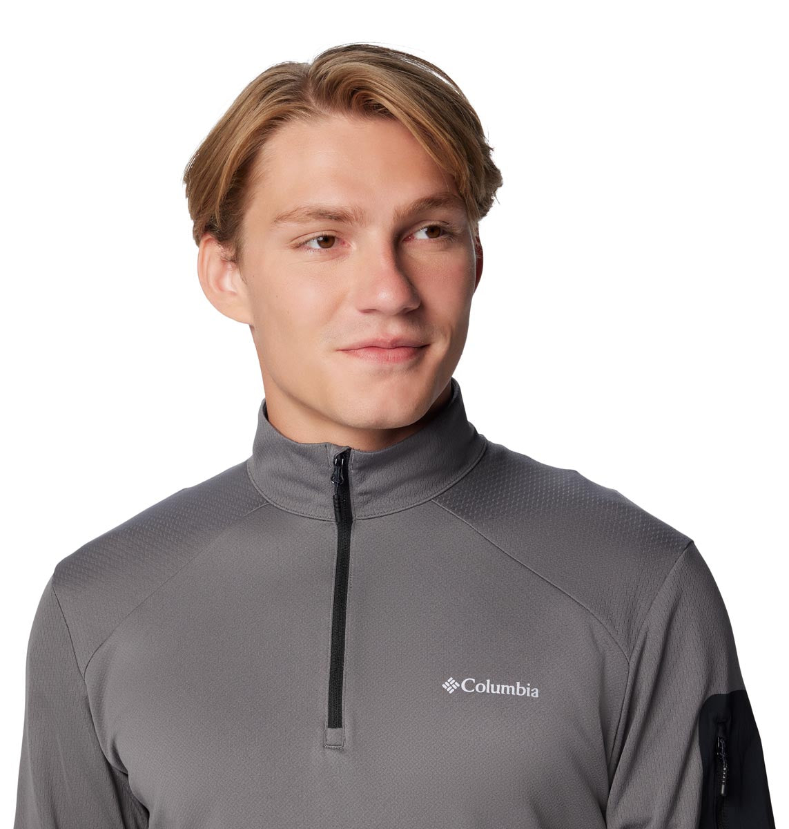Polar Cmbia Tech Knit 1/4 Omni-Shade Gris