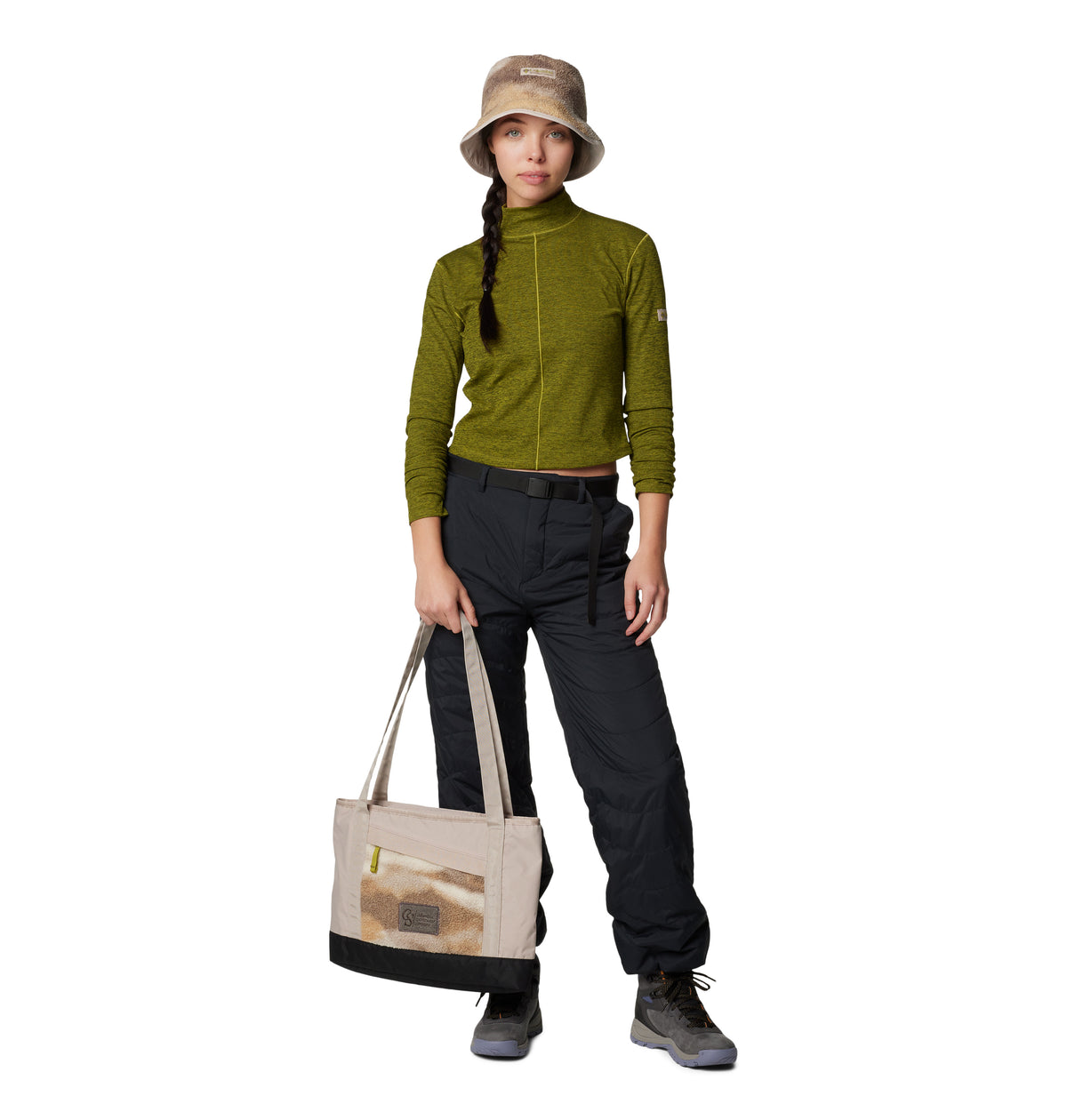 Remera Manga Larga Wallowa Cropped Top  Verde