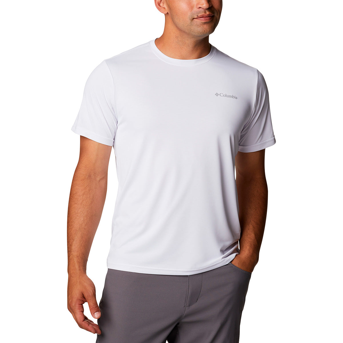 Remera Columbia Hike Crew Omni-Wick Blanco