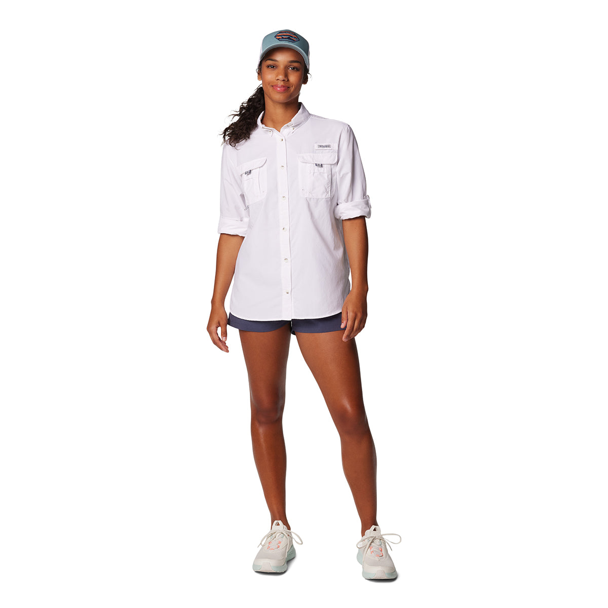 Camisa Manga Larga Womens Bahama Ii Ls Omni-Shade Blanco