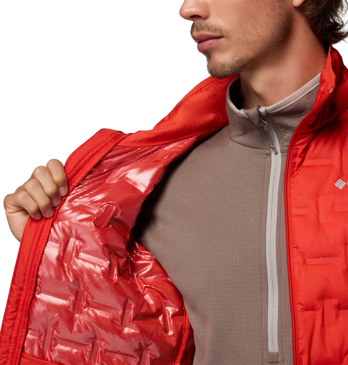 Campera Delta Ridge Ii Down Heat Seal Rojo
