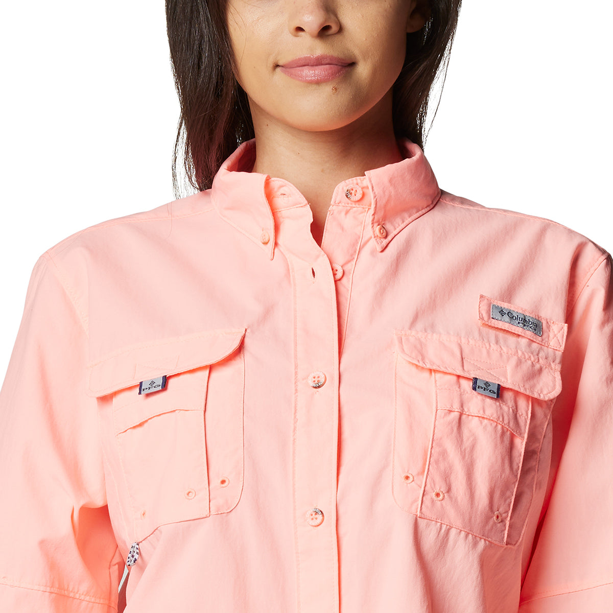 Camisa Manga Larga Womens Bahama Ii Ls Omni-Shade Rosado