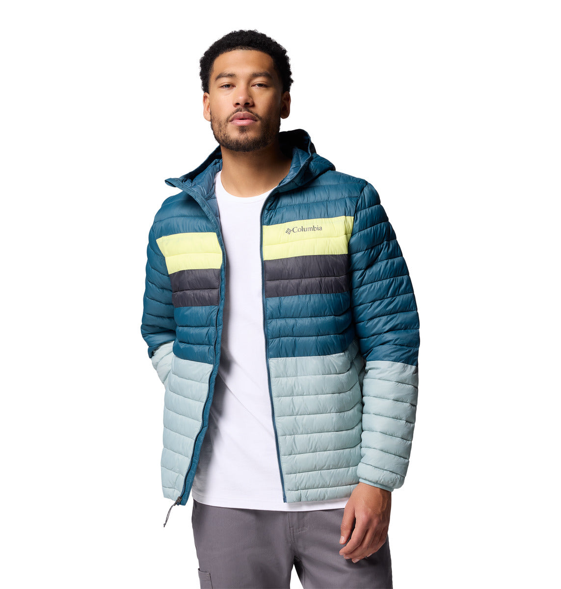 Campera Powder Pass Hooded Omni-Shield Azul