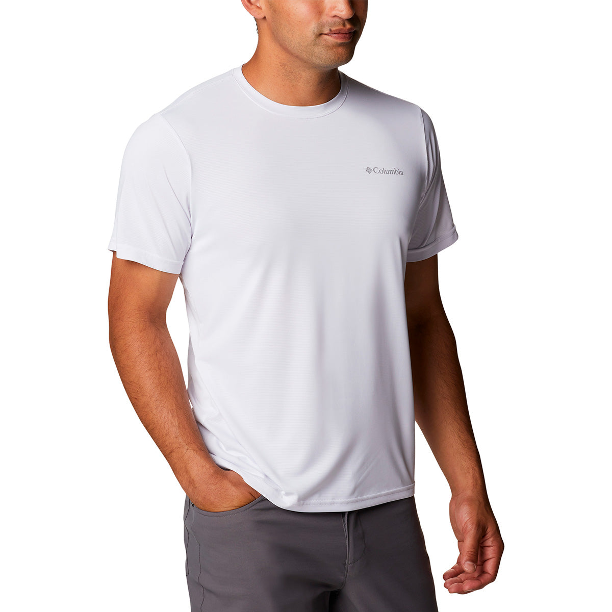 Remera Columbia Hike Crew Omni-Wick Blanco