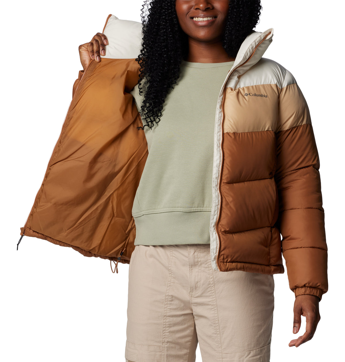 Campera Puffect Ii Colorbloc Omni-Shield Marrón