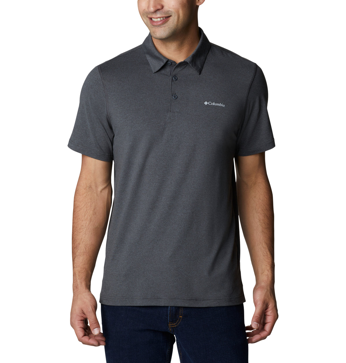 Polo Tech Trail Polo Omni-Shade Gris