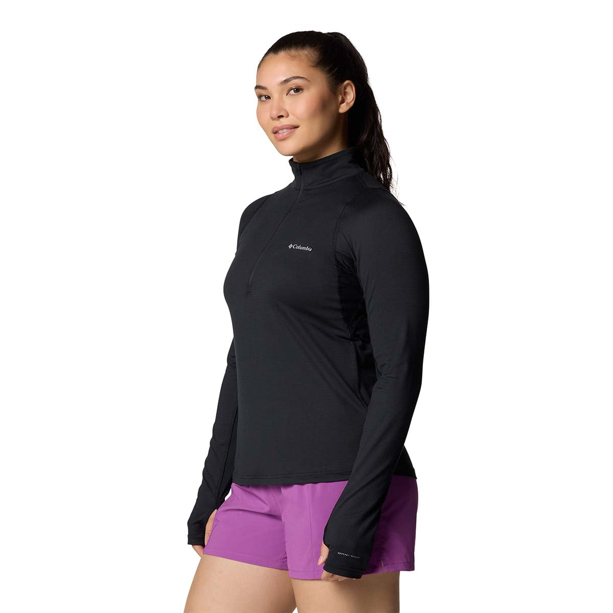 Remera Manga Larga Weekend Ascent Half Omni-Shade Negro