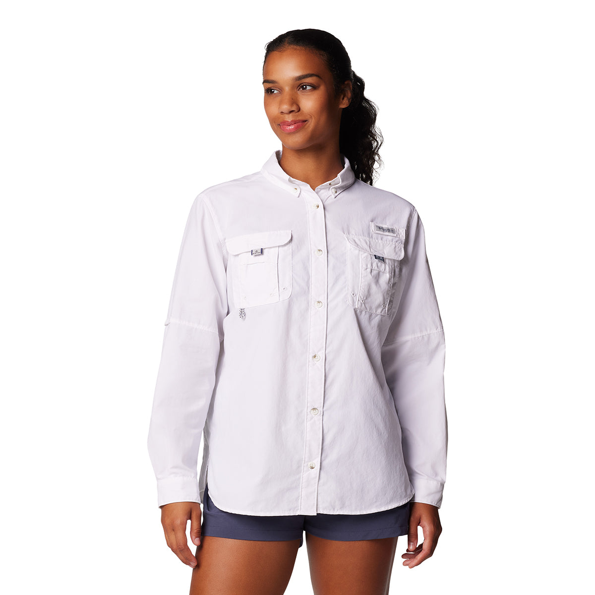 Camisa Manga Larga Womens Bahama Ii Ls Omni-Shade Blanco