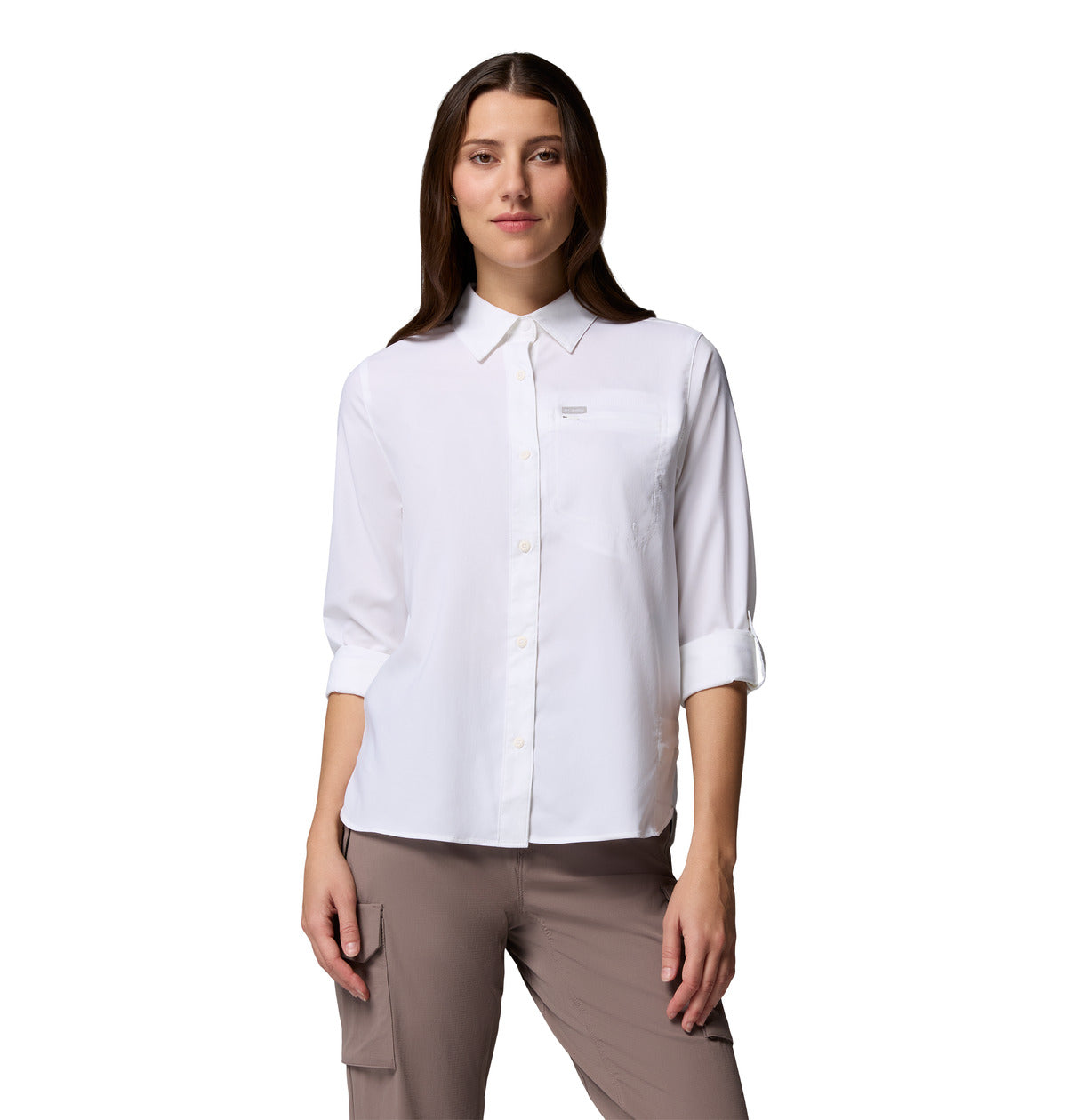 Remera Silver Ridge Utility Omni-Shade Blanco