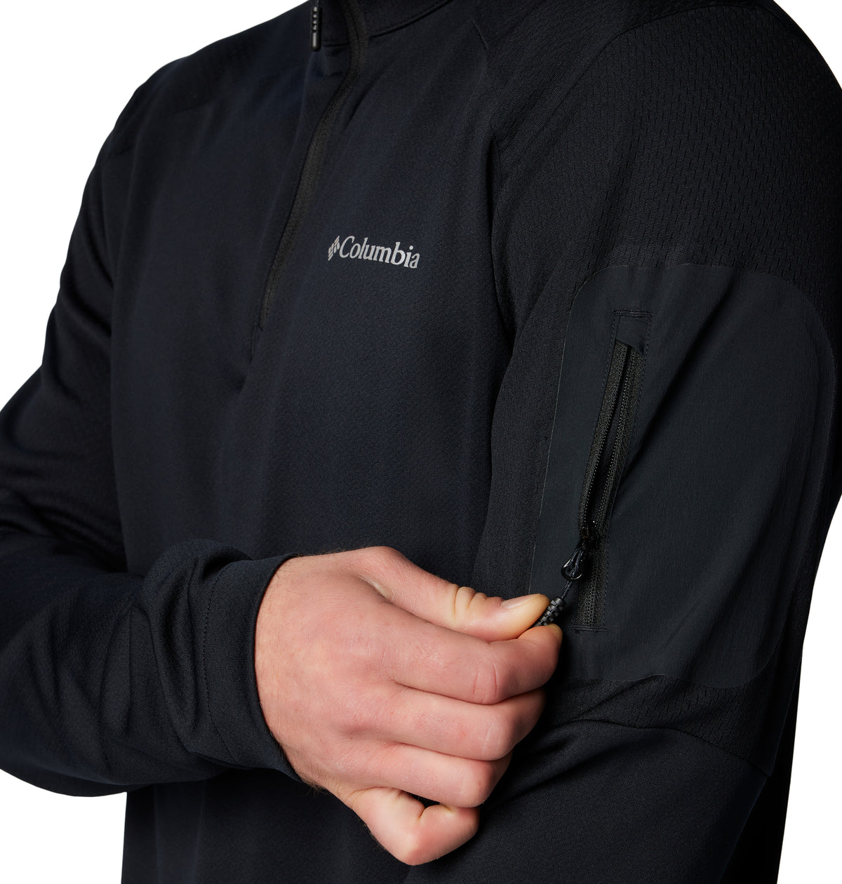 Polar Cmbia Tech Knit 1/4 Omni-Shade Negro