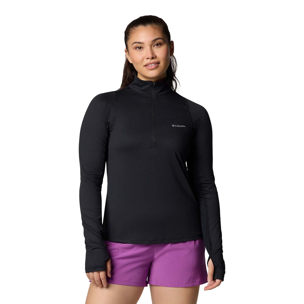 Remera Manga Larga Weekend Ascent Half Omni-Shade Negro