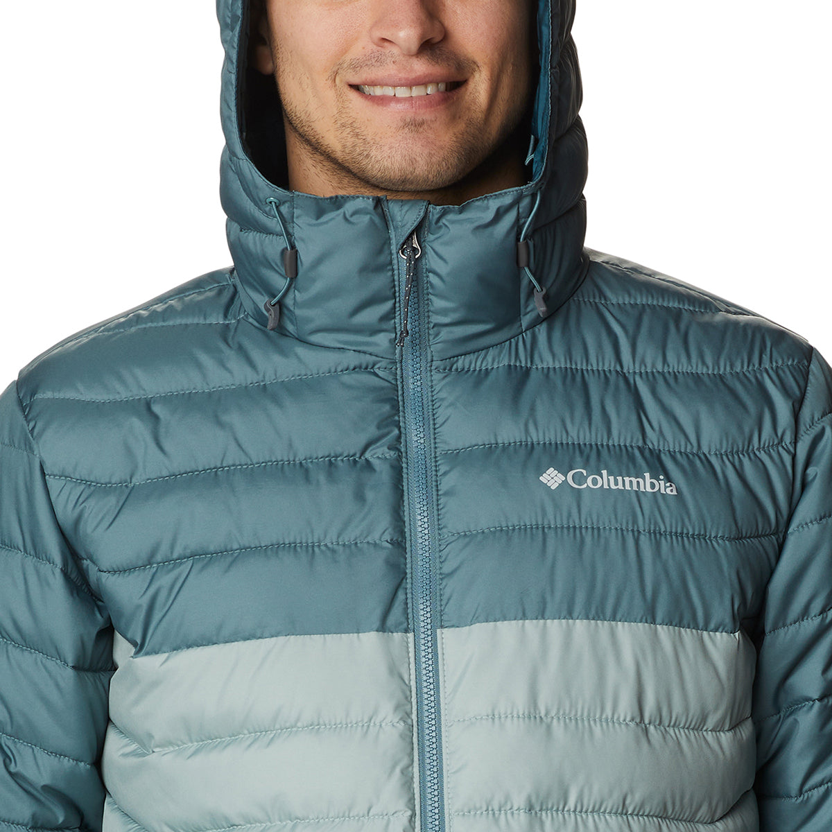 Campera Powder Lite Hooded Trail Azul