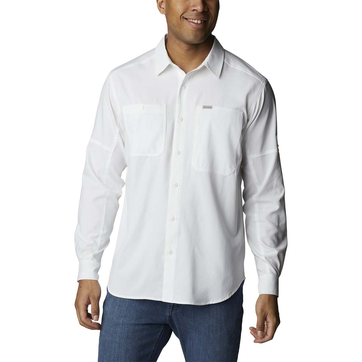 Camisa Manga Larga Silver Rdg Lg Sleeve Omni-Shade Blanco