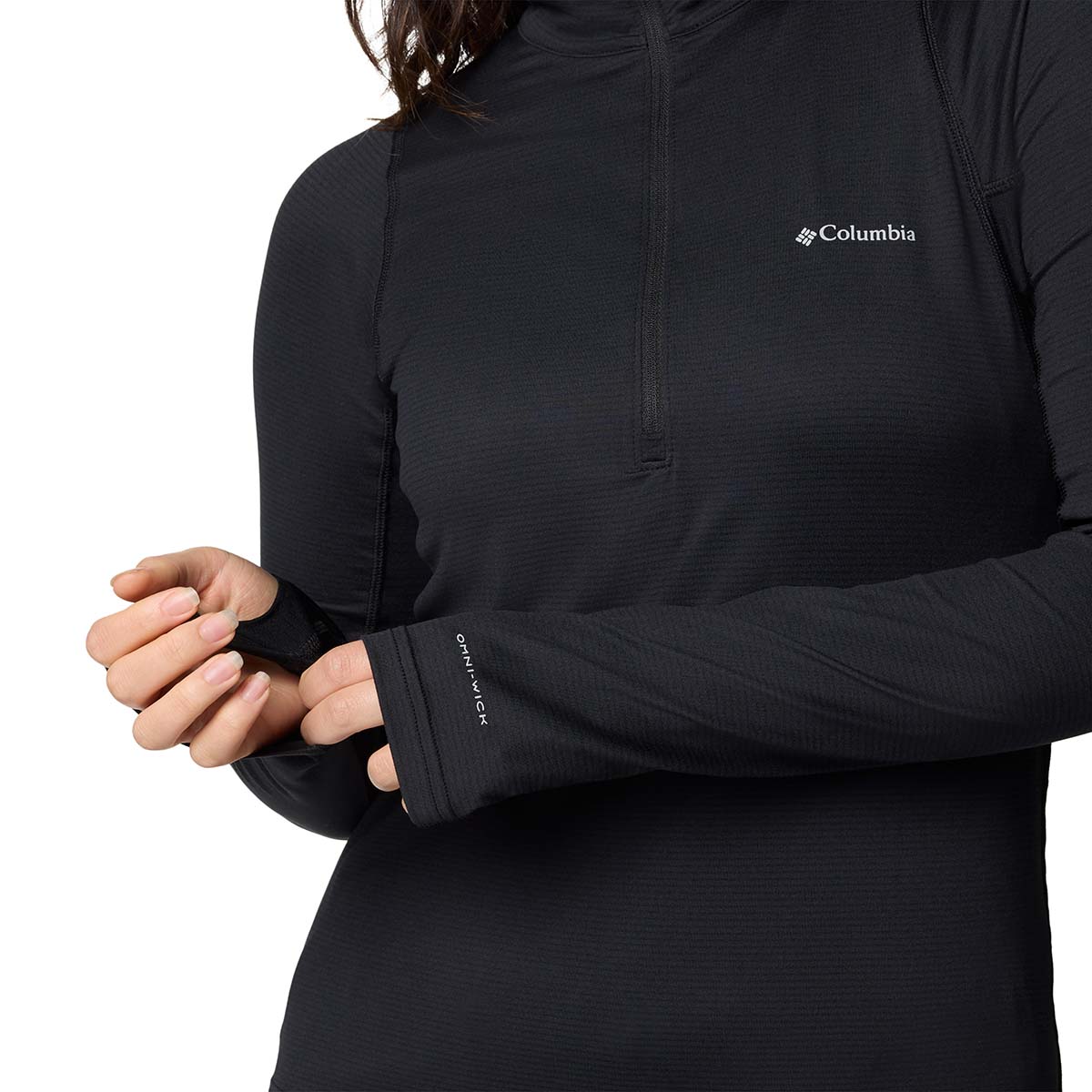 Remera Manga Larga Weekend Ascent Half Omni-Shade Negro