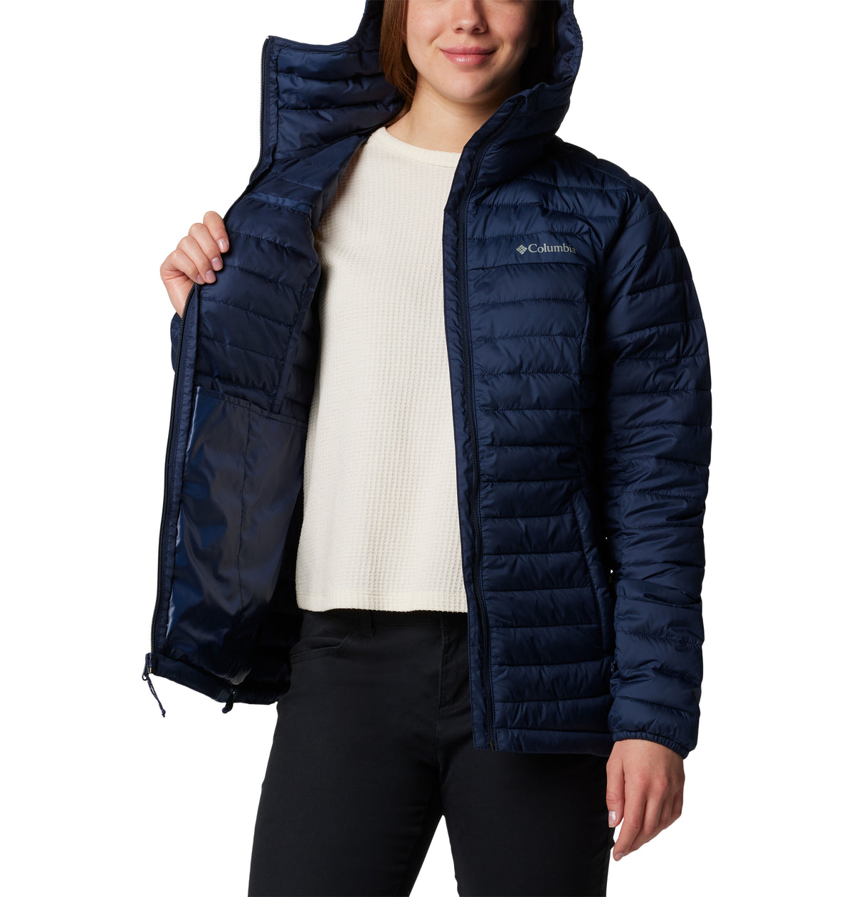 Campera Silver Falls Ii Hood Omni-Shield Azul Marino