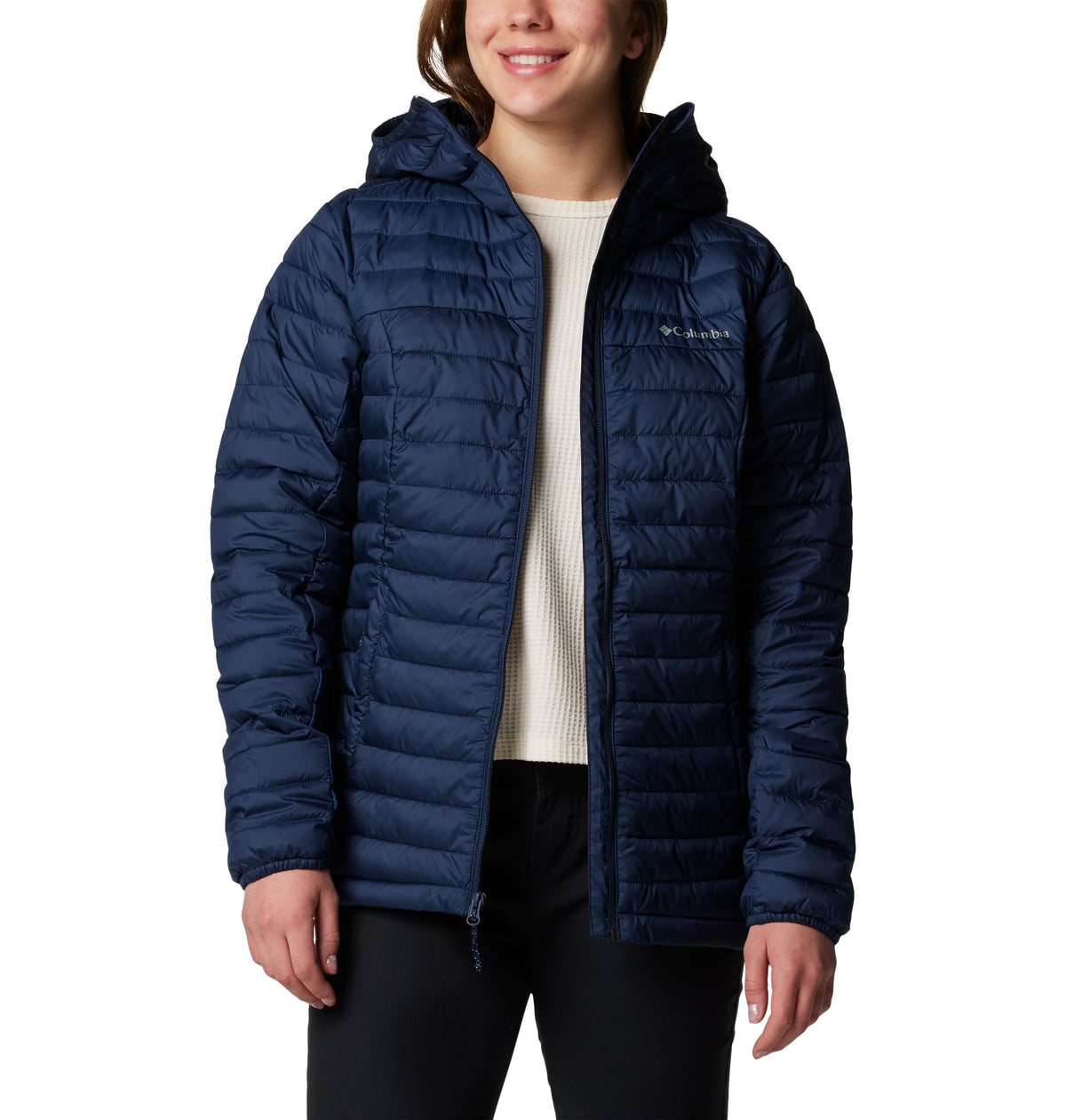 Campera Silver Falls Ii Hood Omni-Shield Azul Marino