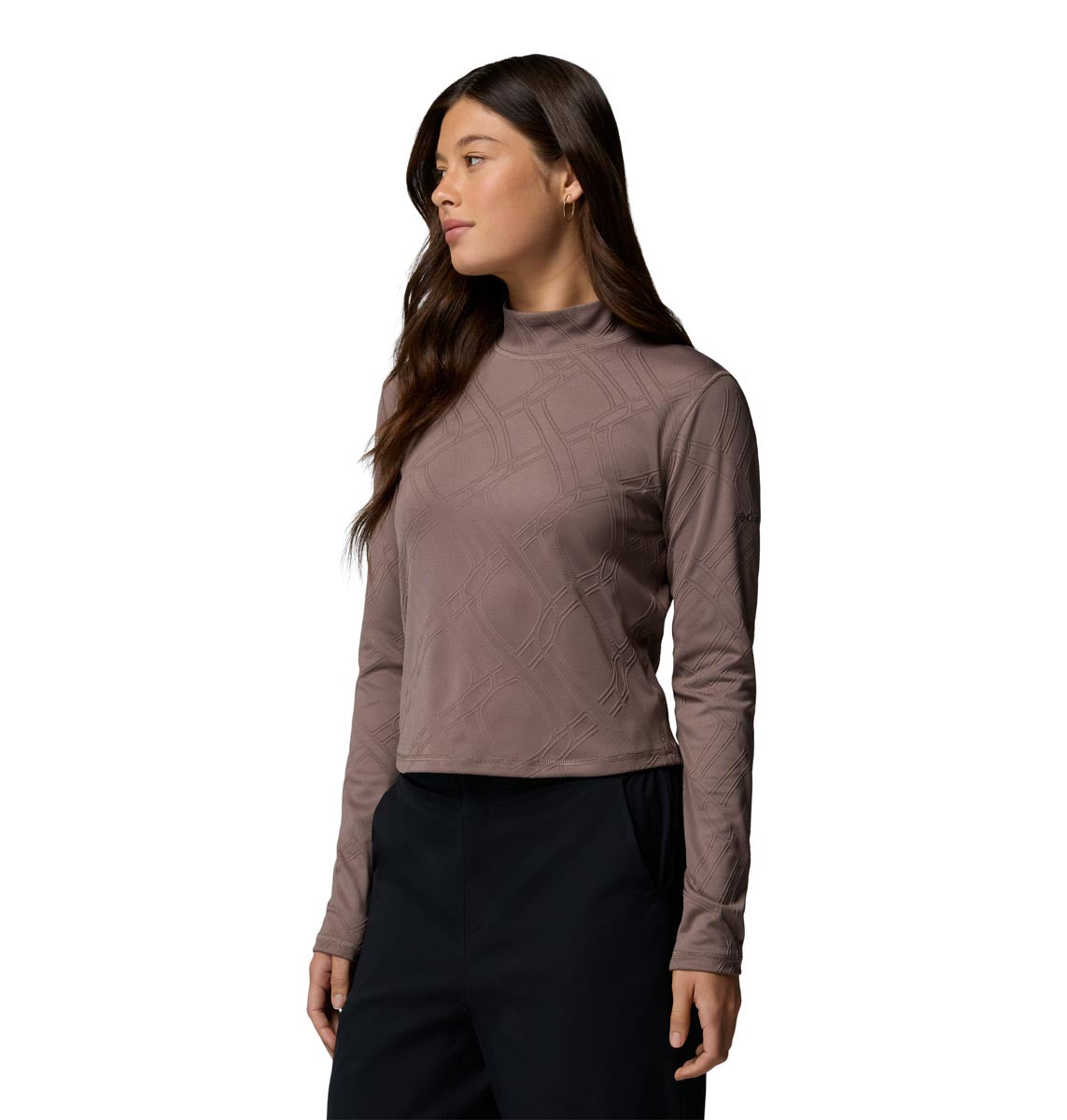 Remera Granite Point Ls Tur Omni-Wick Marrón