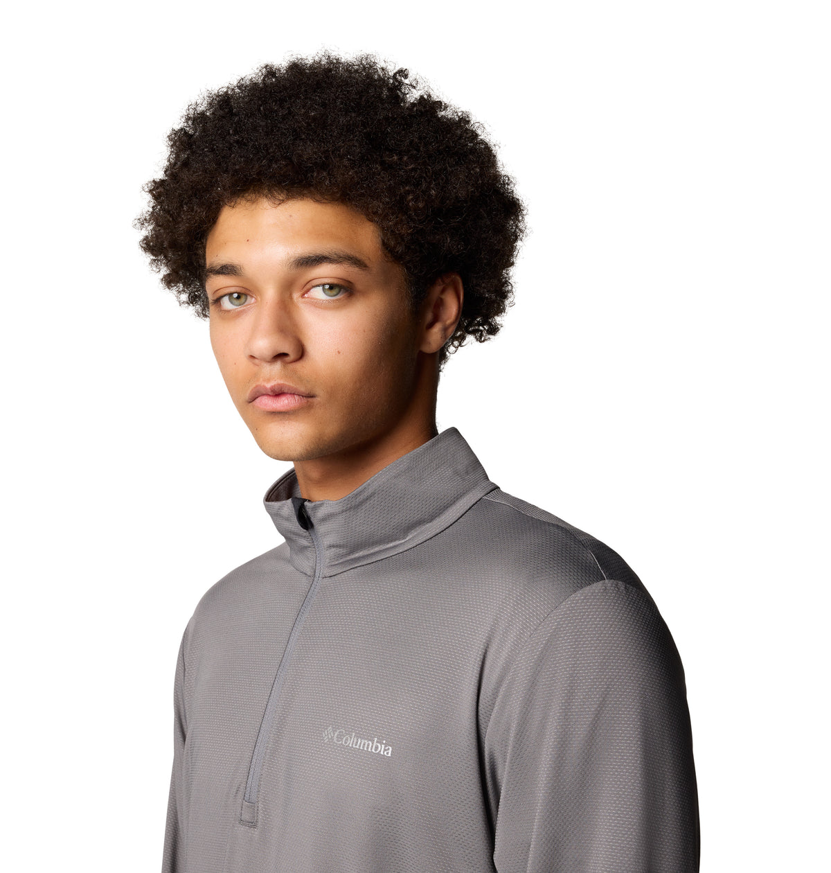 Remera Manga Larga Three Pitch Half Zip Omni-Wick Gris