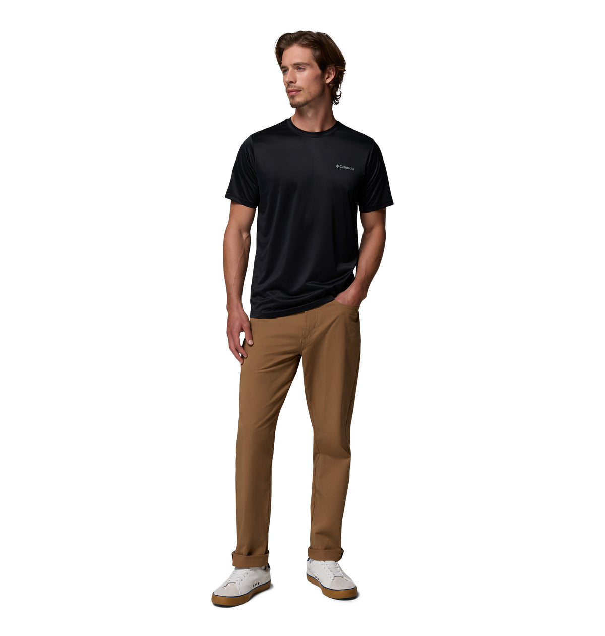 Remera Columbia Hike Crew Omni-Wick Negro