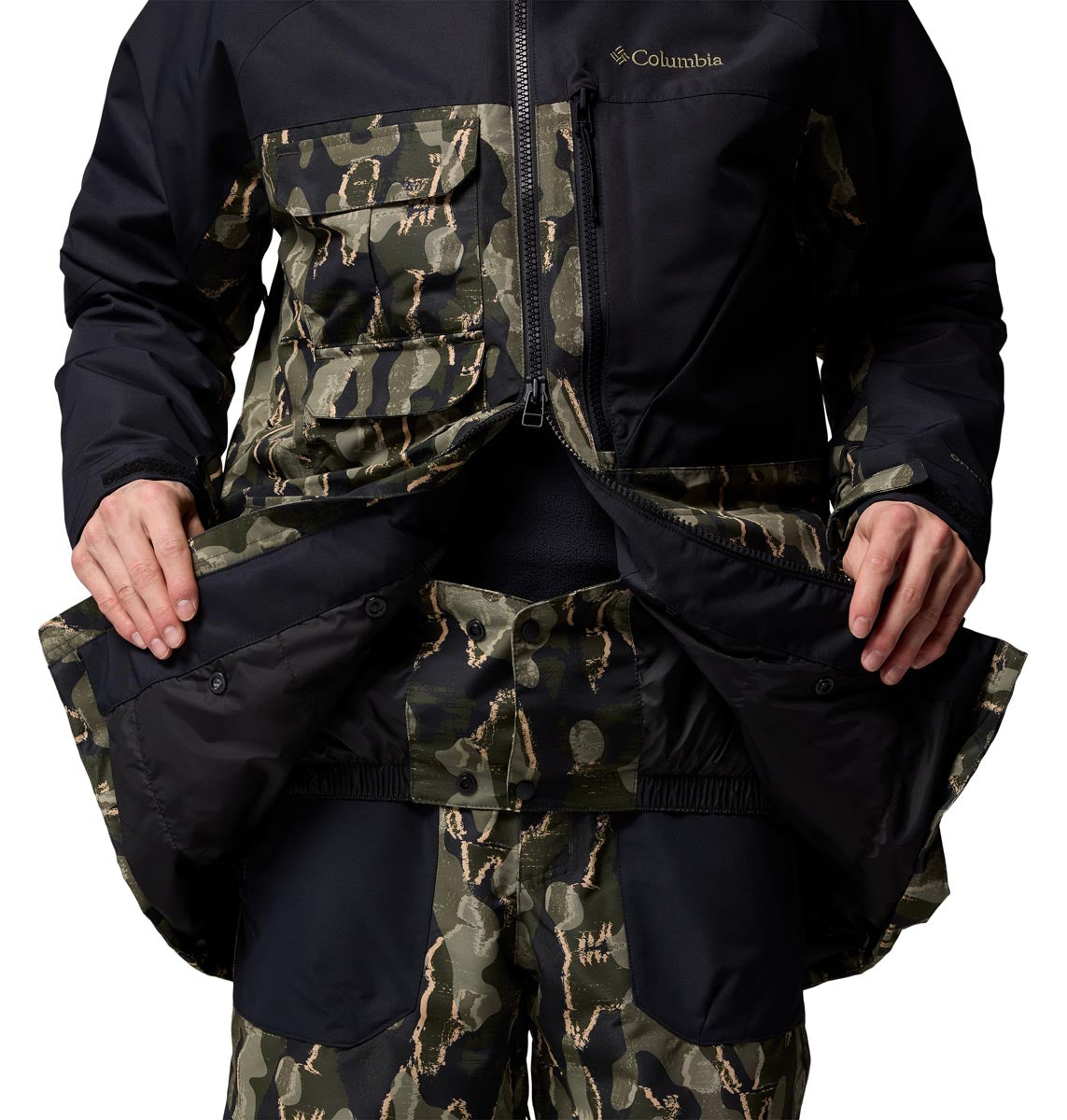 Campera Coreshot Printed Jkt Omni-Tech Verde