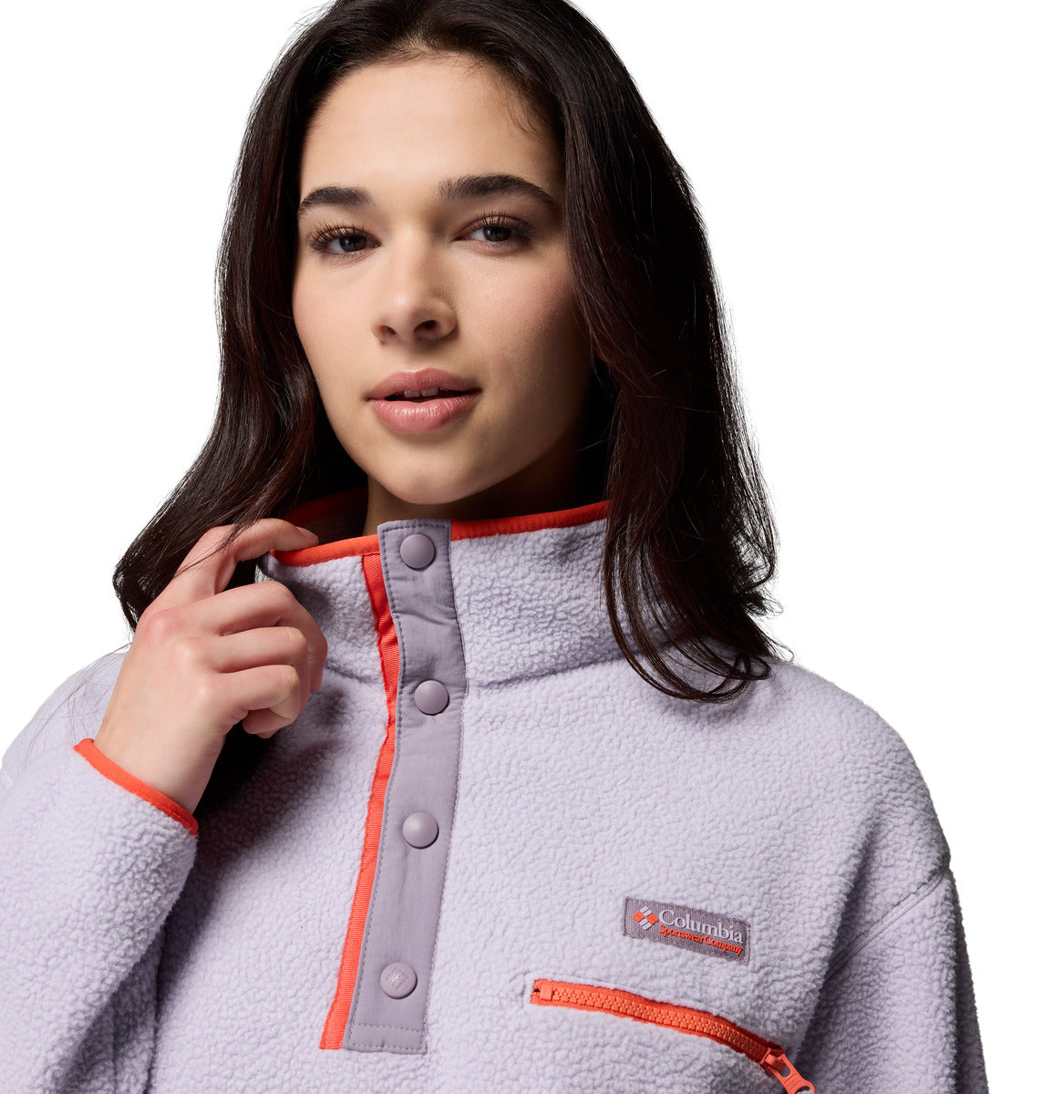 Polar Helvetia Snap Fleece  Lila