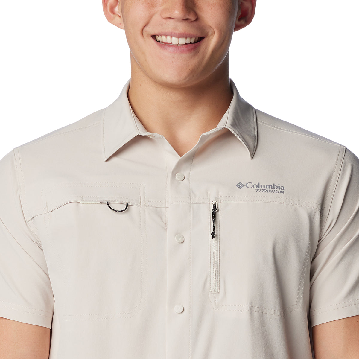 Camisa Manga Corta Summit Valley Woven Titanium Gris