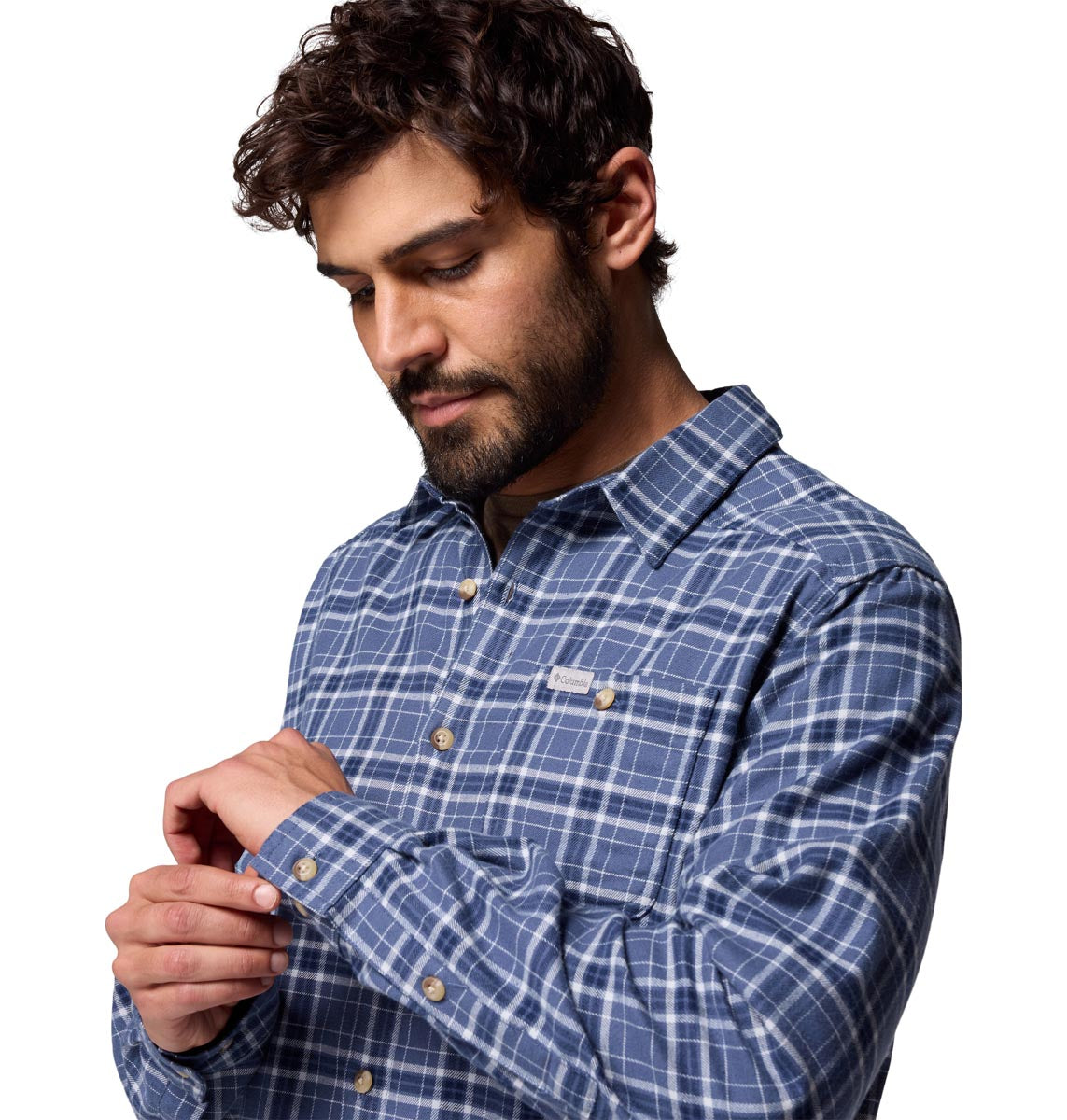 Camisa Manga Larga Cornell Woods  Azul