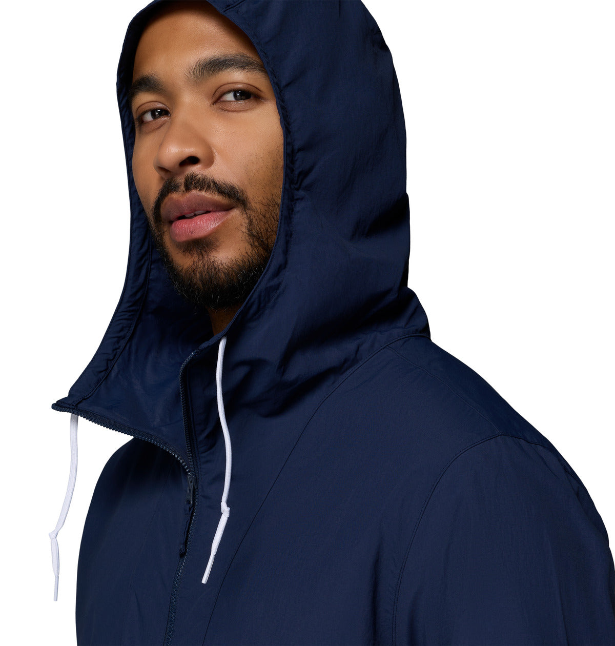 Cortaviento Spire Valley Hooded Omni-Shade Azul Marino