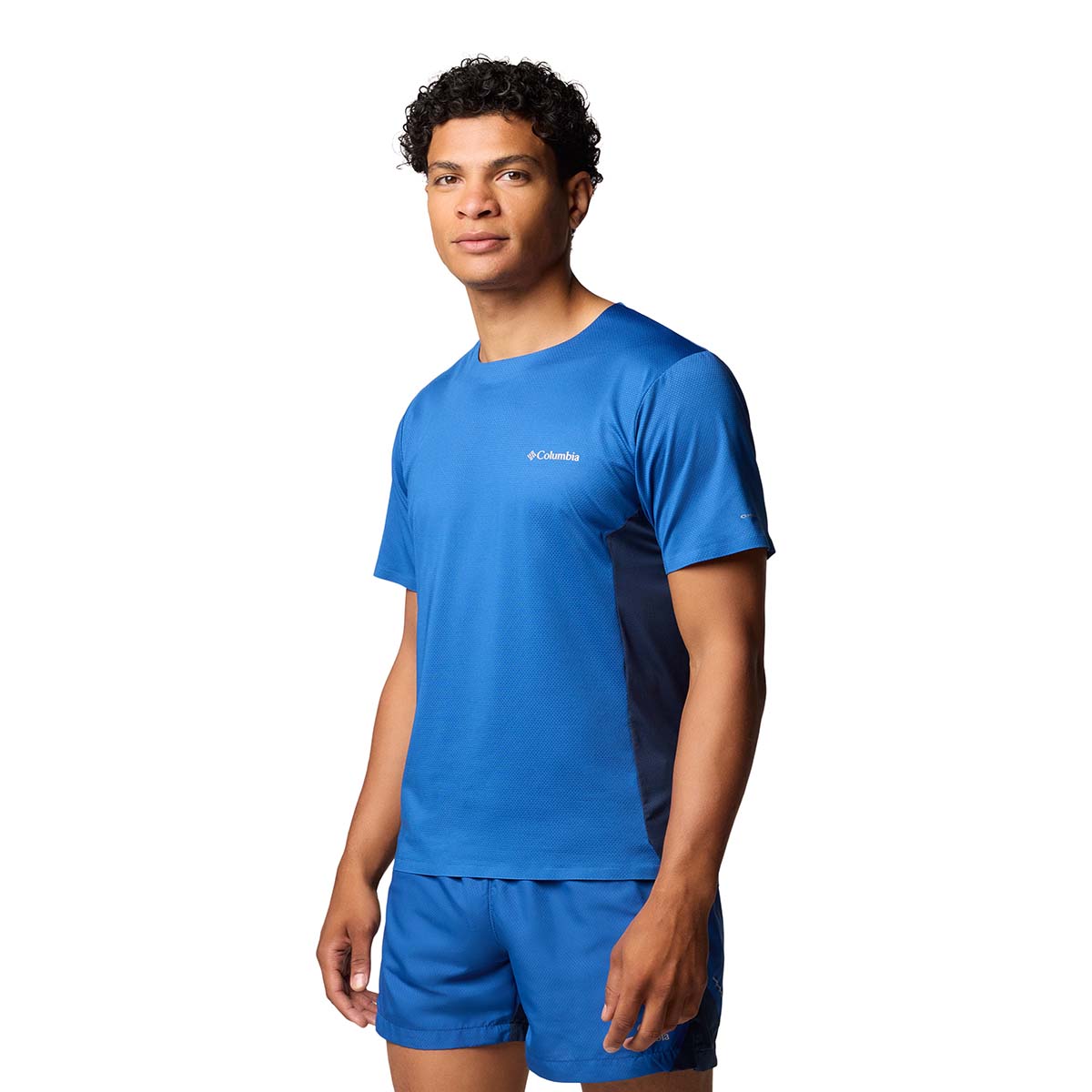 Remera Three Pitch Ss Crew Omni-Wick Azul