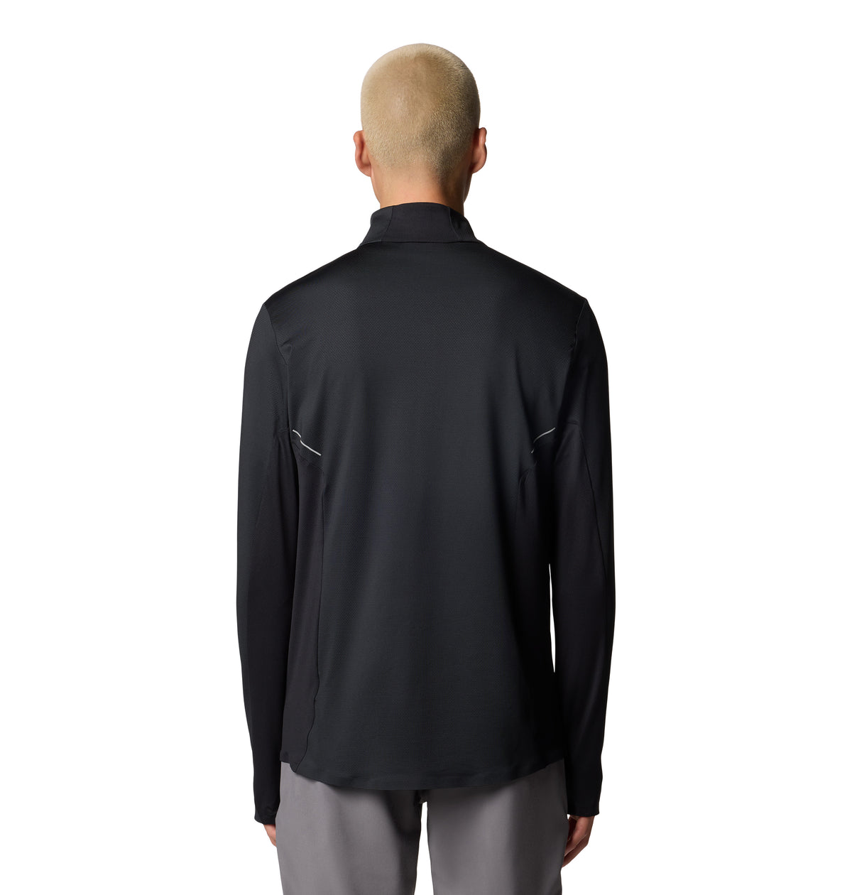 Remera Manga Larga Three Pitch Half Zip Omni-Wick Negro