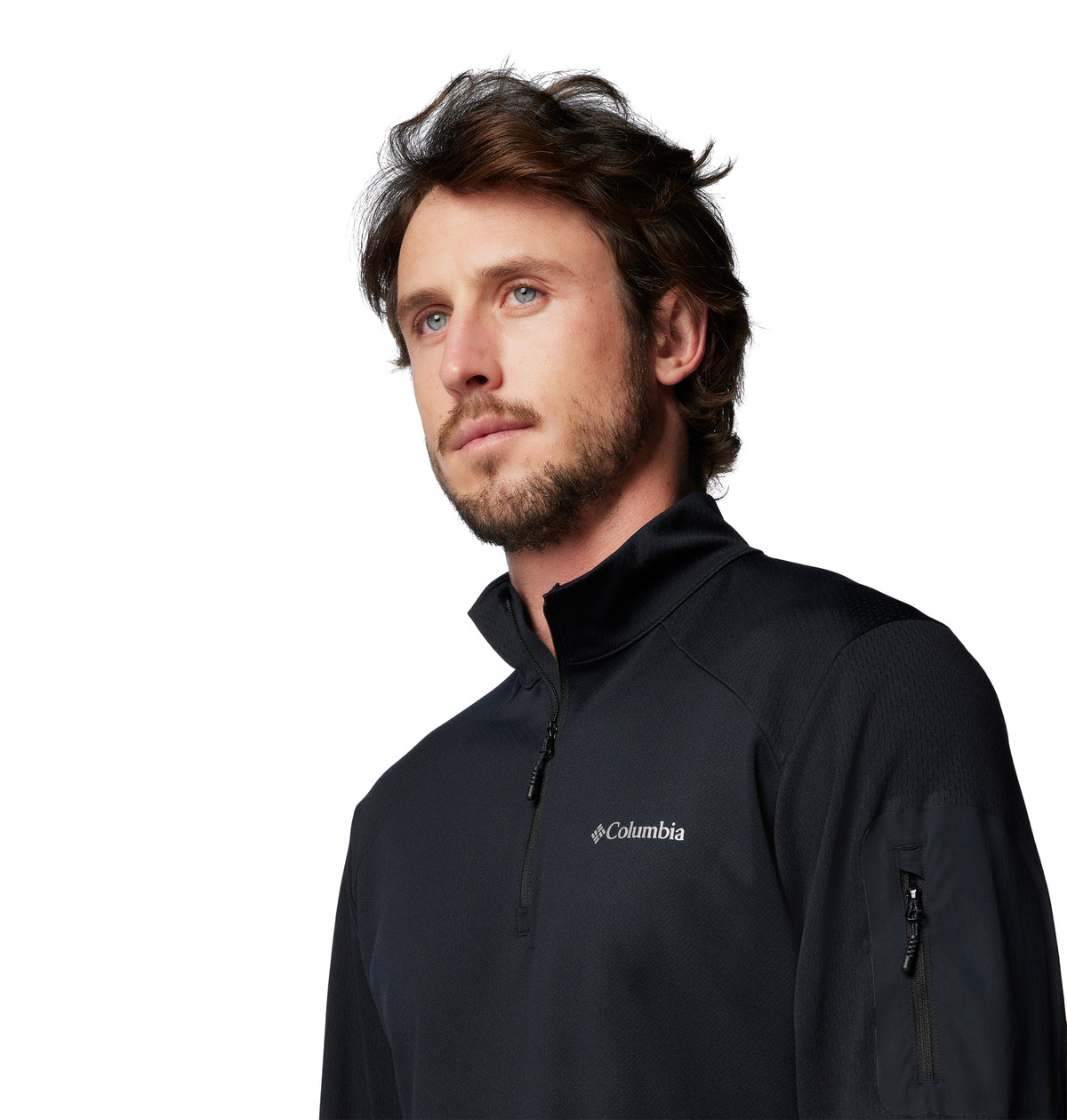 Polar Cmbia Tech Knit 1/4 Omni-Shade Negro