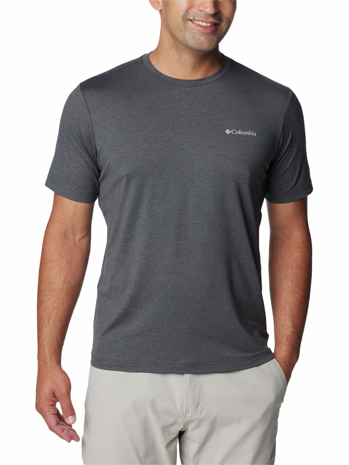 Remera Tech Trail Crew Neck Omni-Shade Gris