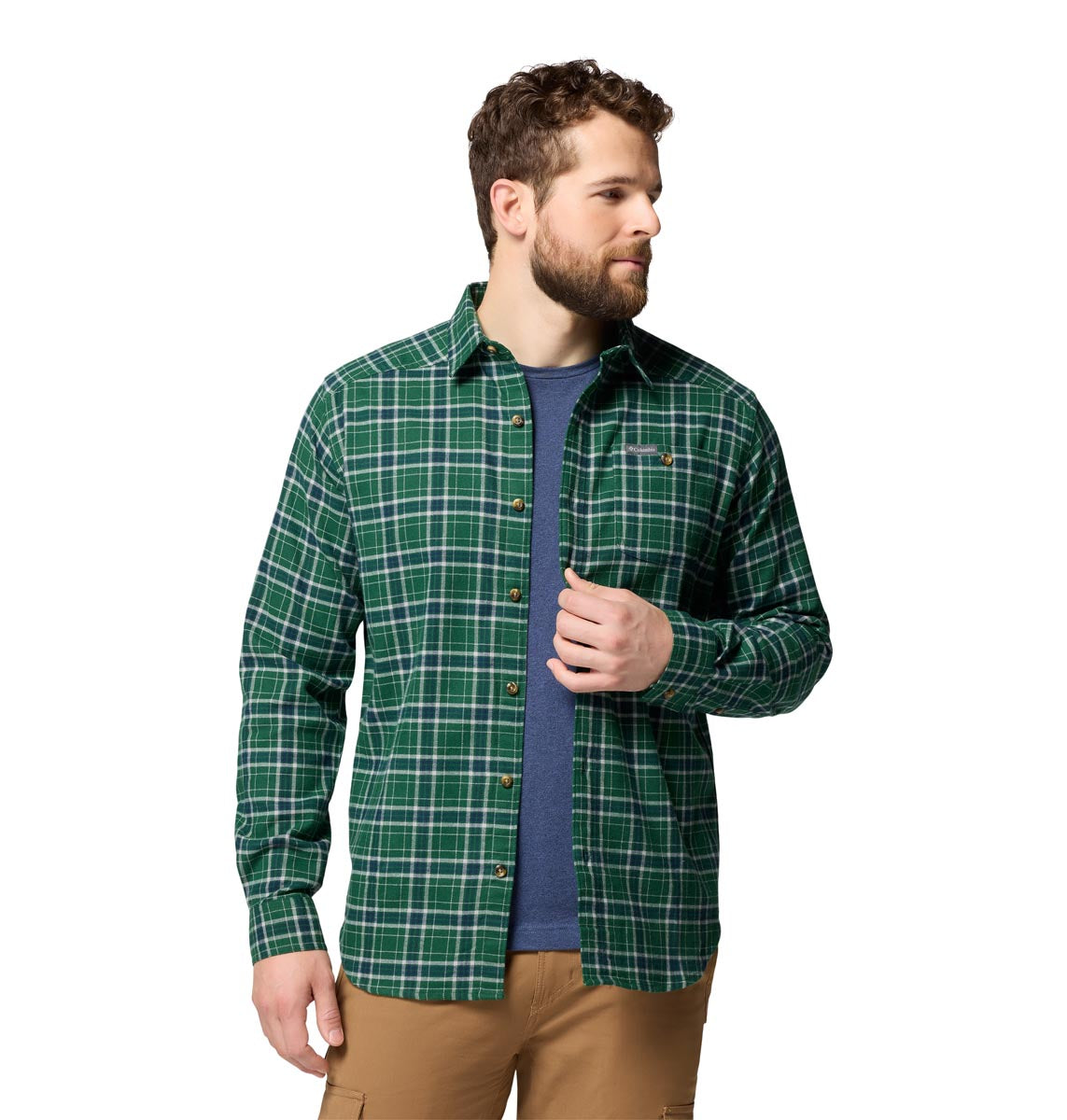 Camisa Manga Larga Cornell Woods  Verde