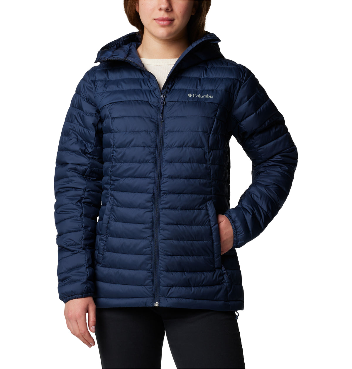 Campera Silver Falls Ii Hood Omni-Shield Azul Marino