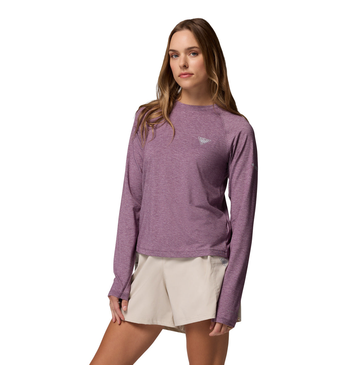 Remera Uncharted Knit Ls Omni-Wick Violeta