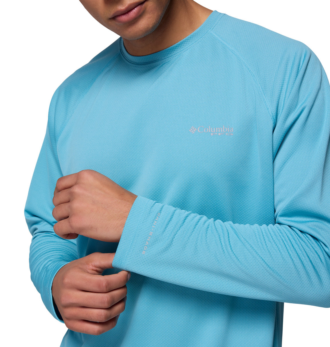Remera Pfg Solar Stream Ls Omni-Wick Azul
